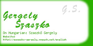 gergely szaszko business card