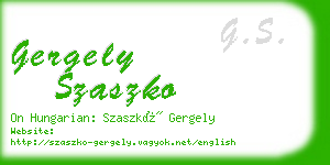 gergely szaszko business card